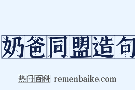 奶爸同盟造句是什么意思的图片